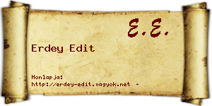Erdey Edit névjegykártya